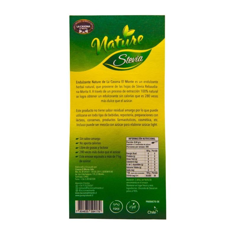 Stevia Pura Concentrada Polvo - 26 g-1