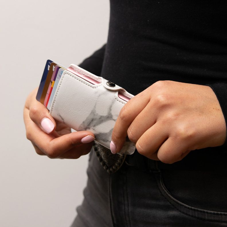 Billetera Tarjetero Limited Slim Marmol con Monedero-2