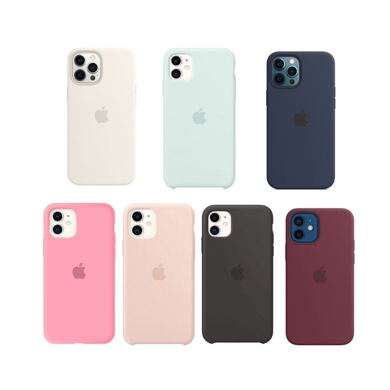 Carcasa Silicona iPhone 12 Pro Max Colores Menta-0