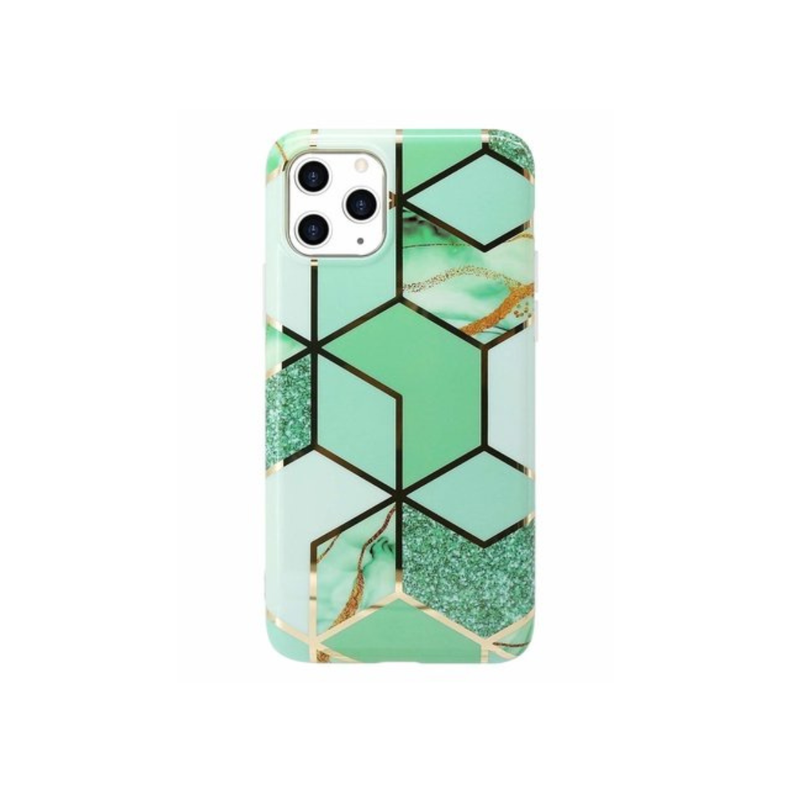 Carcasa compatible iphone  12/12 PRO Mármol verde-0