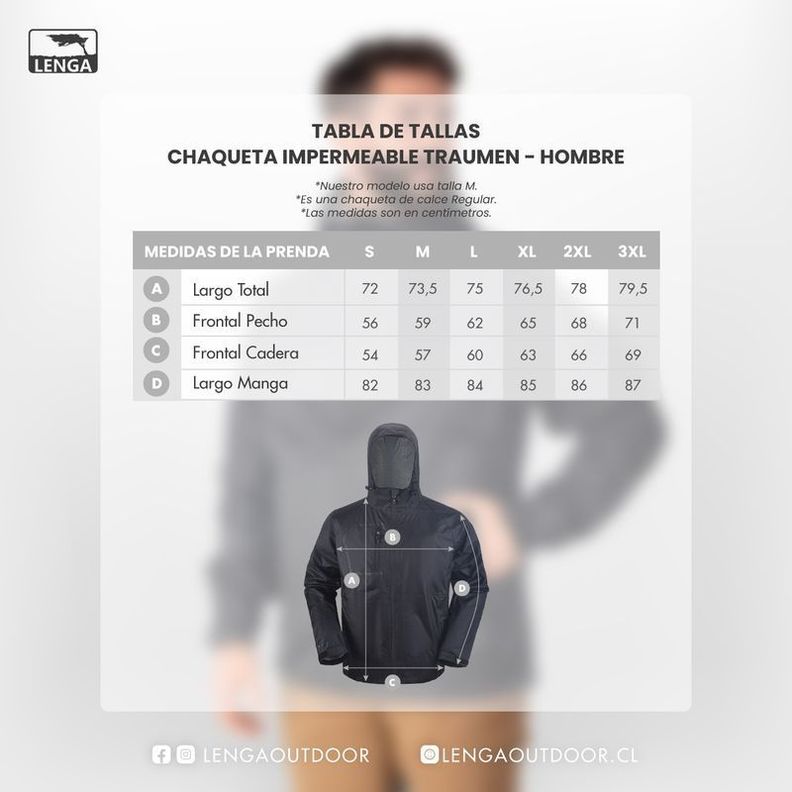 Chaqueta Impermeable Hombre Traumen Hydra-pro Lenga Lenga | Paris.cl
