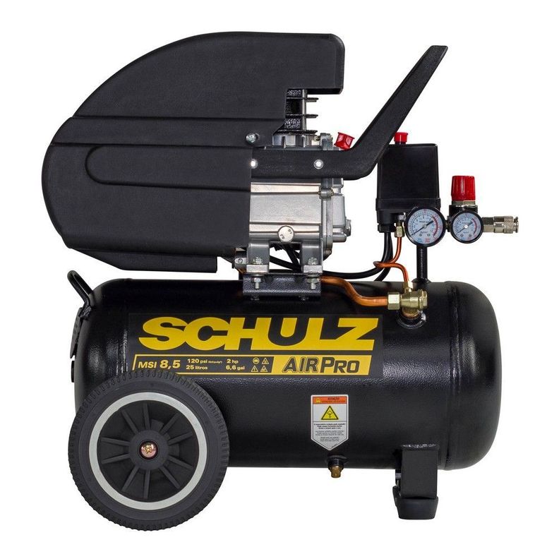Compresor de aire eléctrico portátil SCHULZ MSI 8,5/25. 2HP 25 litros. -0