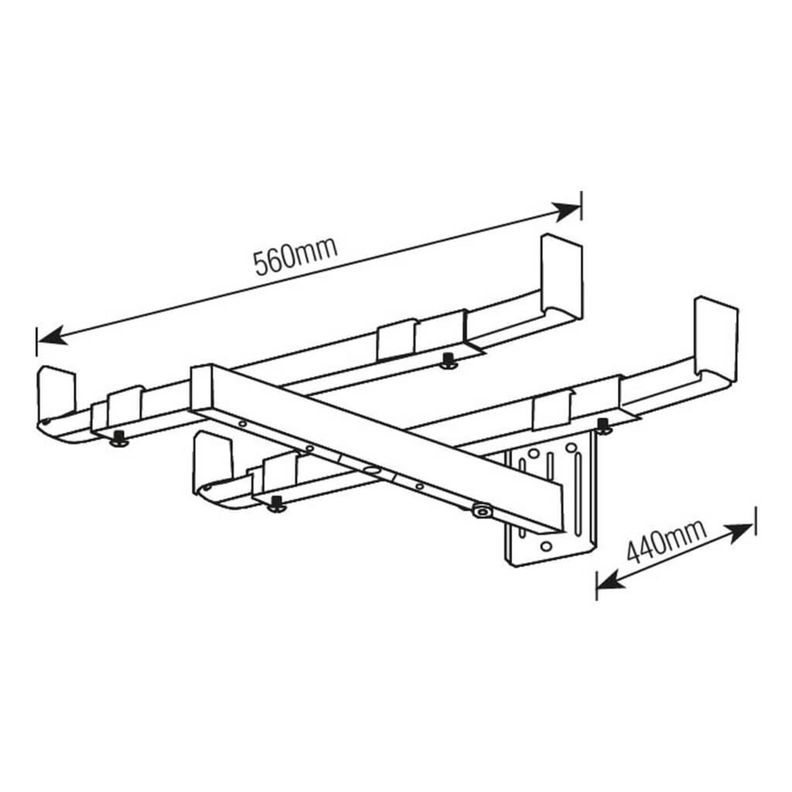 SOPORTE HORNO MICROONDAS C/TOPE 46cm BLANCO SBR3.6-1