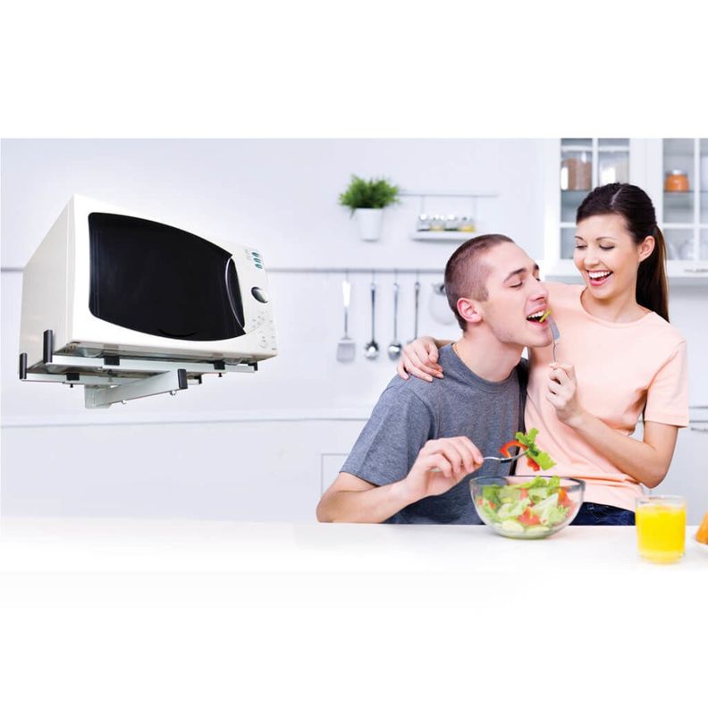 SOPORTE HORNO MICROONDAS C/TOPE 46cm BLANCO SBR3.6-2