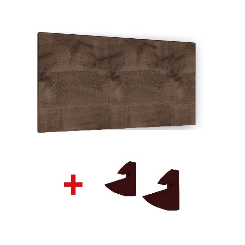 Repisa + 2 Soporte 60×30x1,5cm CHOCOLATE-0