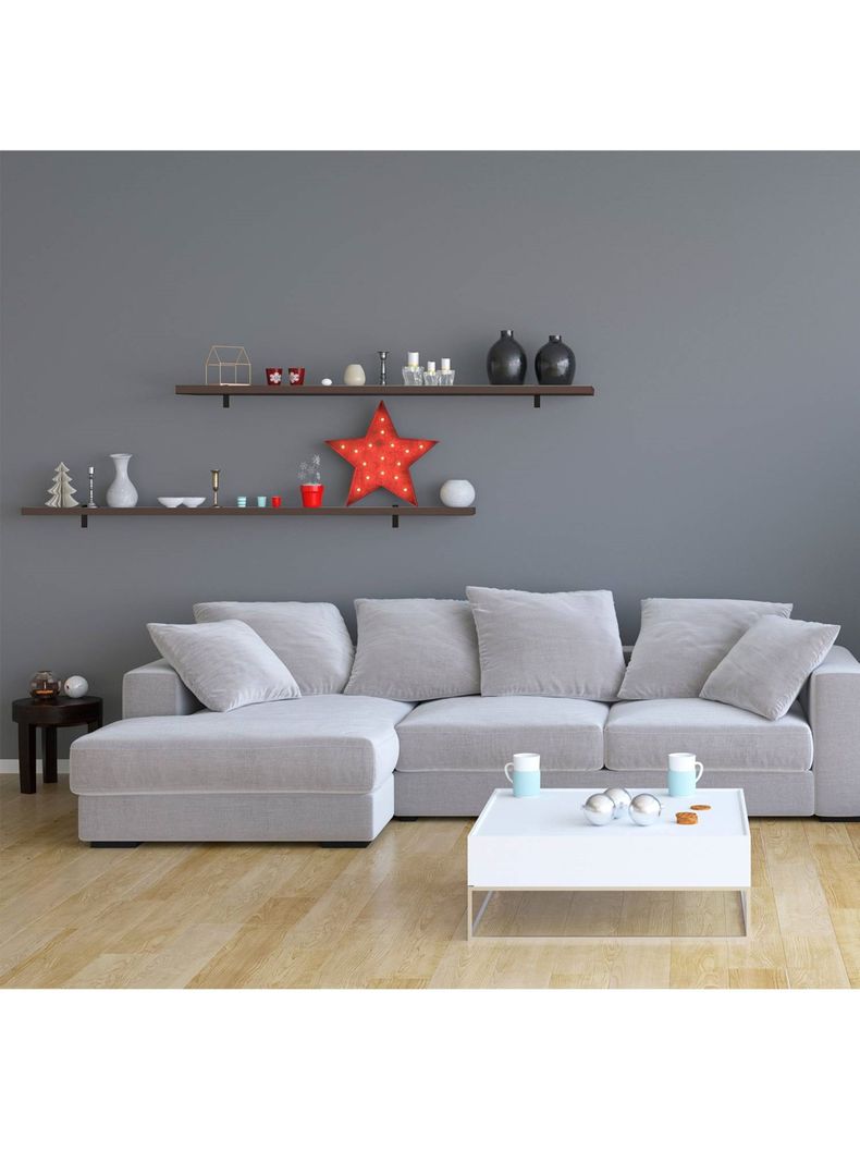 Repisa + 2 Soporte 60×30x1,5cm CHOCOLATE-2