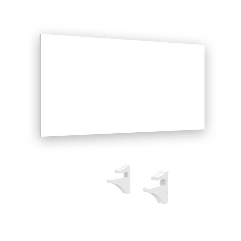 Repisa + 2 Soportes 60×30x1,5cm BLANCO-0