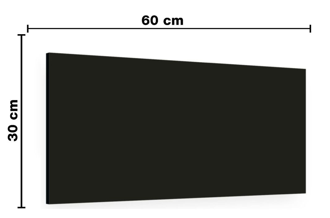 Repisa + 2 Soporte 60×30x1,5cm NEGRO-3