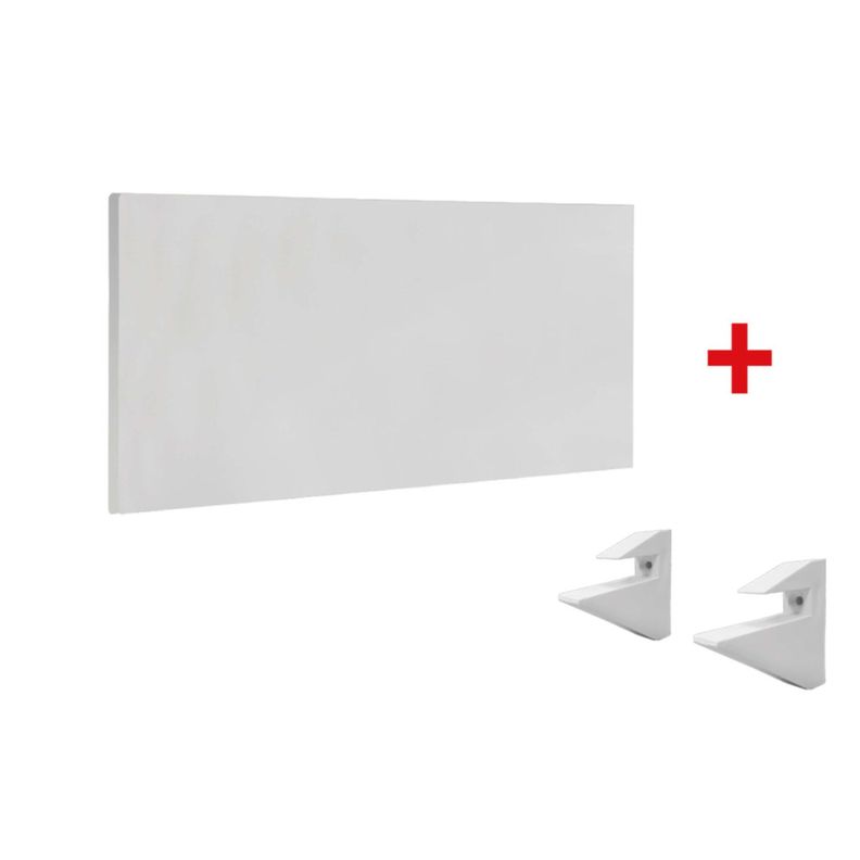 Repisa + 2 SoporteS 90×30x1,5cm BLANCO-0