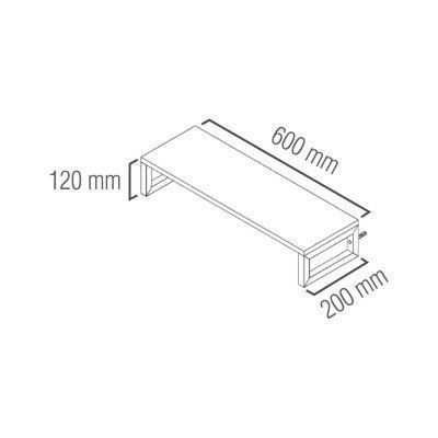 Repisa tipo Industrial 60cm x 20cm CAFE 20kg Brasforma-2