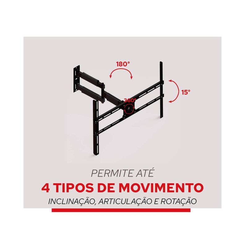 Soporte TV Con Brazo  articulado 10" a 70"  giro  360°-5