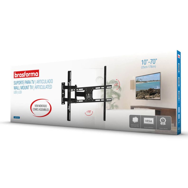 Soporte TV Con Brazo  articulado 10" a 70"  giro  360°-7