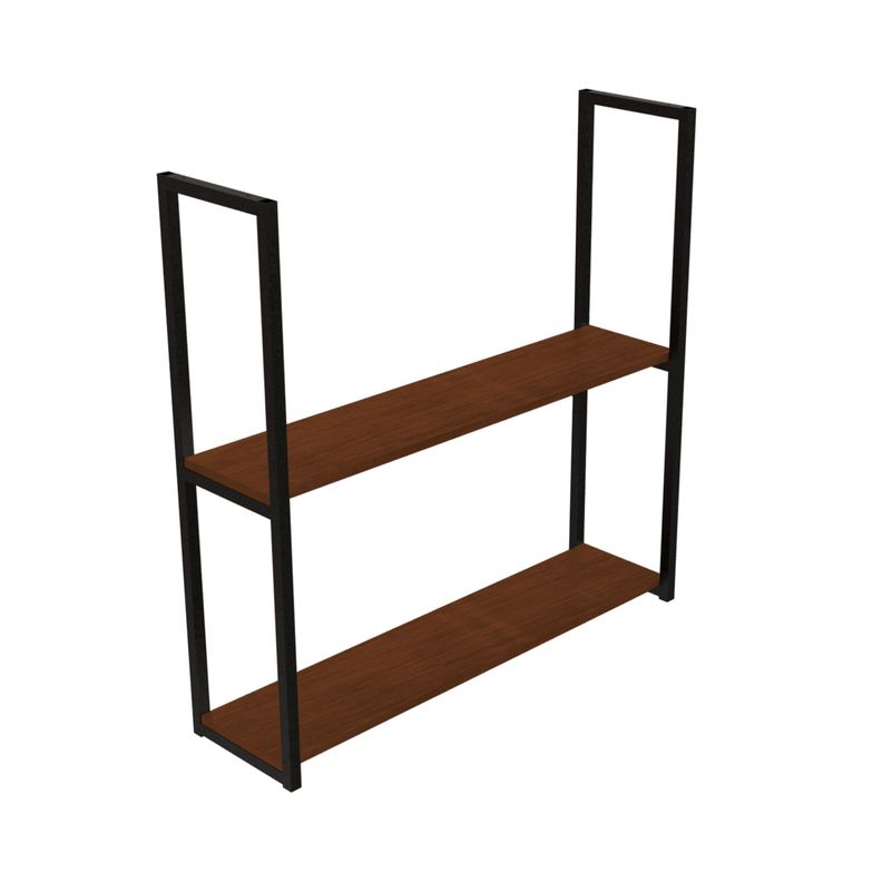 Repisa Tipo Industrial 2 Tablas 90x20 CAFÉ - 20kg Brasforma-1