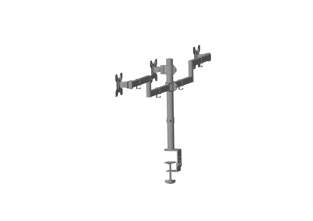Soporte Para 3 Monitores 13" A 27" Articulado 24Kg Max.-2