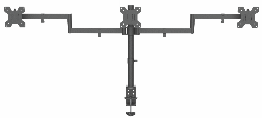 Soporte Para 3 Monitores 13" A 27" Articulado 24Kg Max.-4