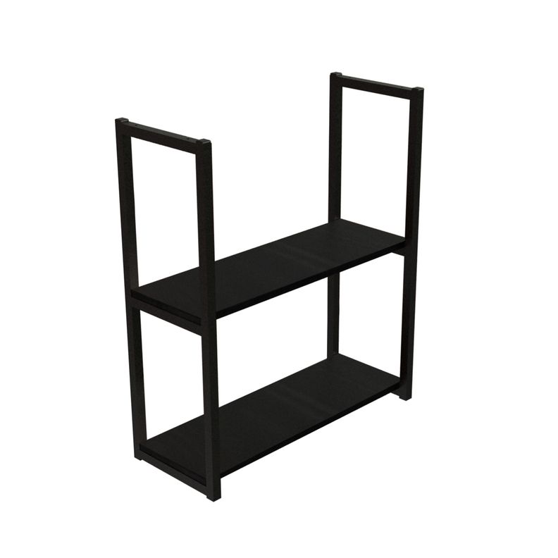 Repisa Tipo Industrial 2 Tablas 60x20cm NEGRO 20kg Brasforma-2