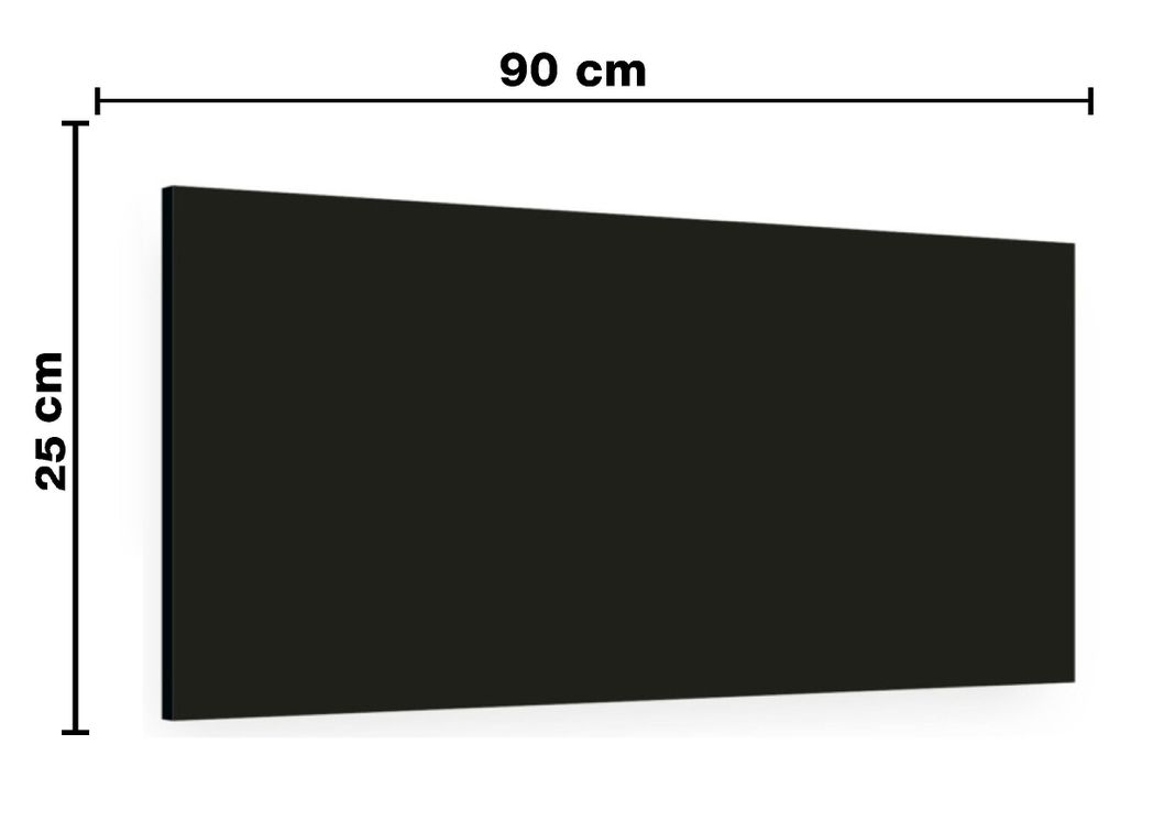 Repisa + 2 Soporte 90×25x1,5 cm NEGRO-2