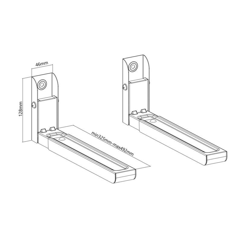 Soporte Microondas Plegable Plata MB6SILVER-1