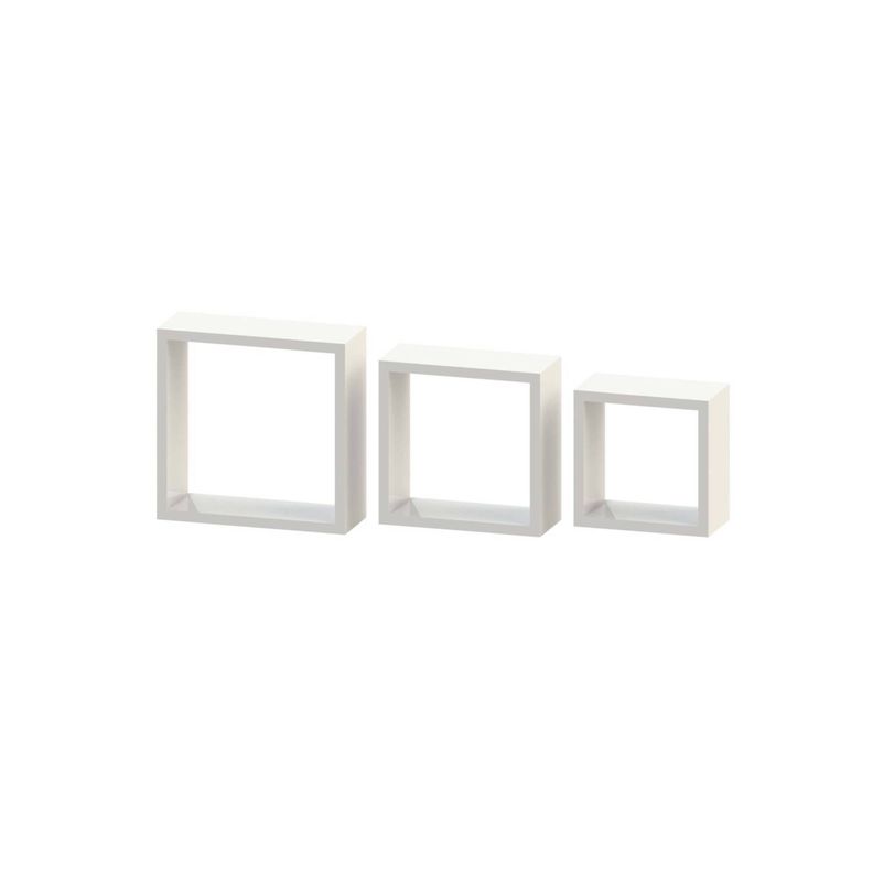 Repisa tipo Cubos  x 3   28cm-24cm-20cm BLANCO - BRASFORMA-3