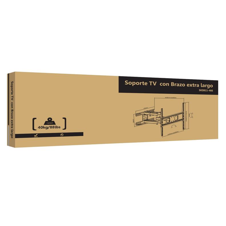 Soporte tv con brazo articulado de 46cm - 37" a 70"  40 kg-4