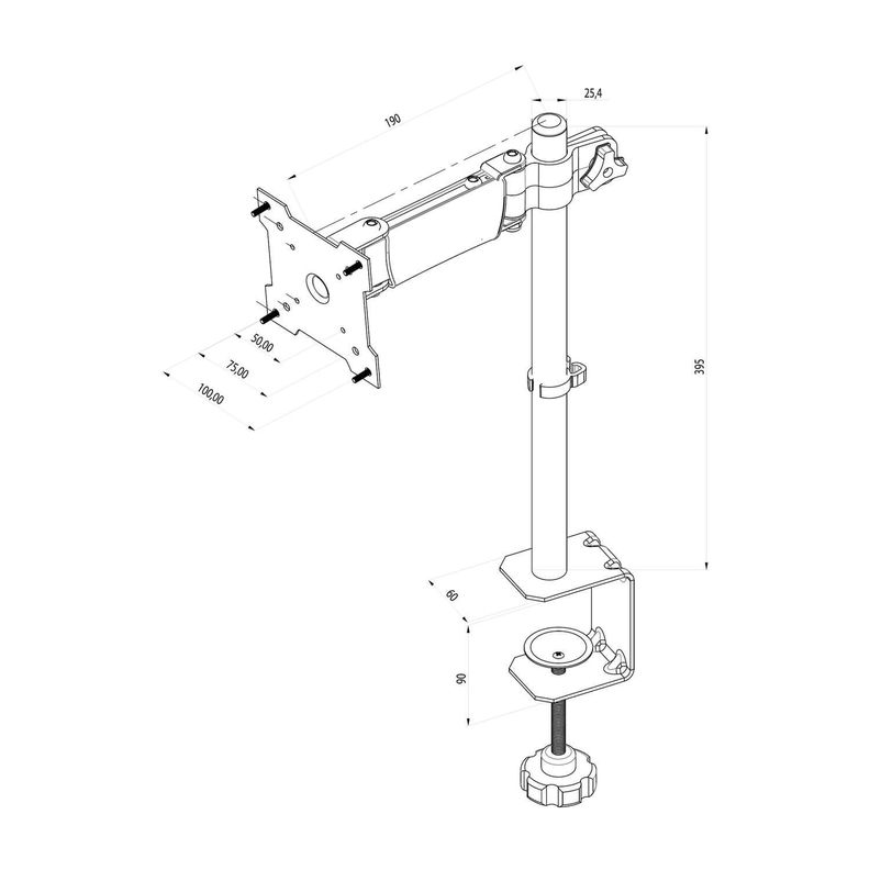 Soporte Para Monitor 13″ a 27”- 8kg Brasforma-2