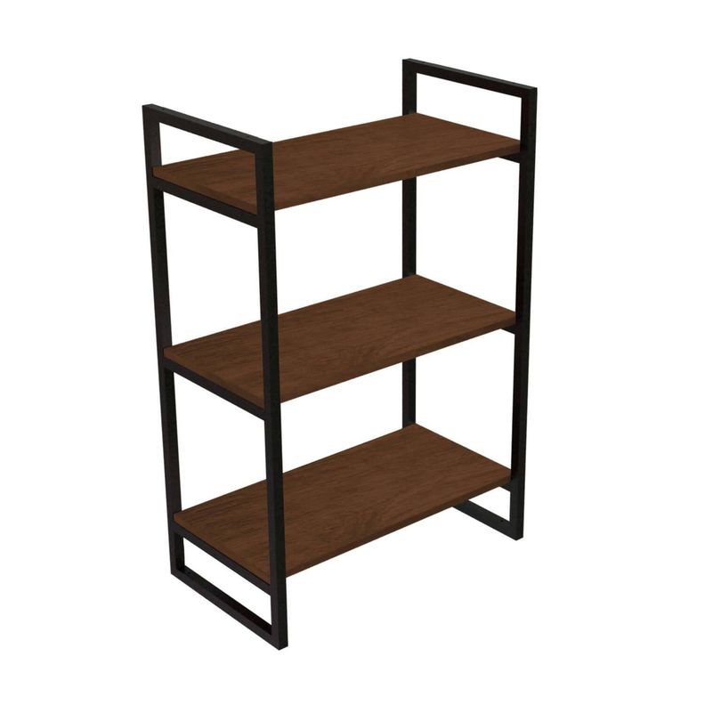 Repisa Tipo Industrial 3 Tablas 60cm x 30cm Café - Brasforma-1