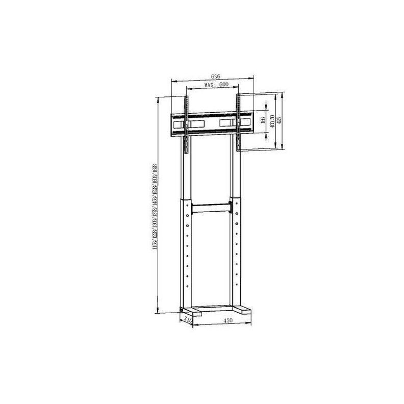 SOPORTE PEDESTAL TV CONTRA PARED 32" A 85" SIN PERFORACIONES!-3