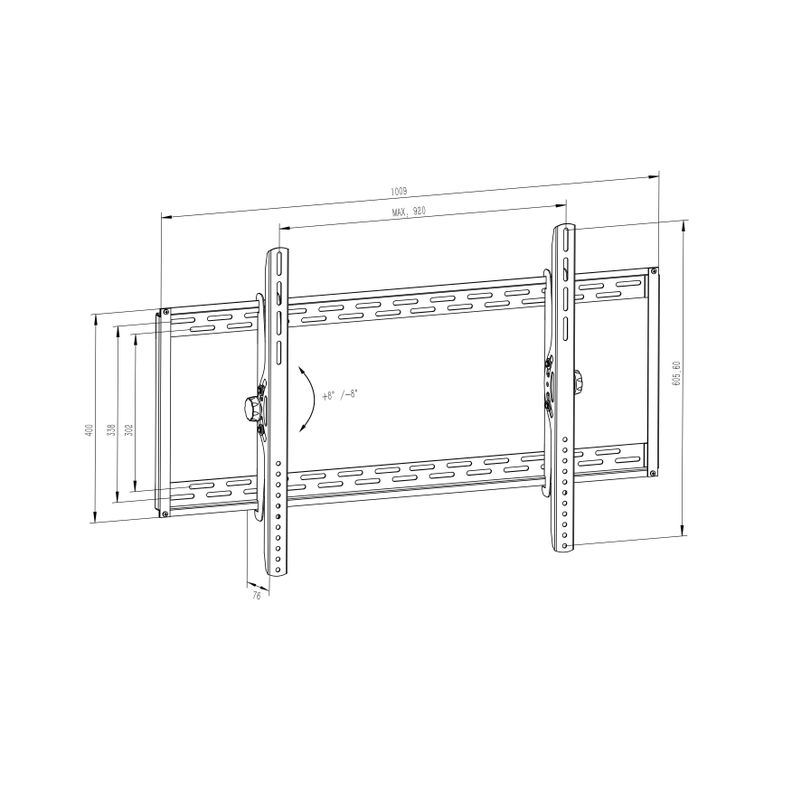 Soporte Tv  Inclinable Para Carga Pesada 60  A 100  -  100kg-3