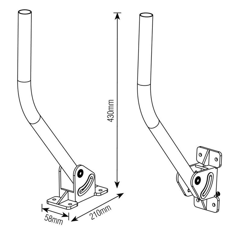 Mastil Soporte Para Antenas Techo O Muro SM300-1