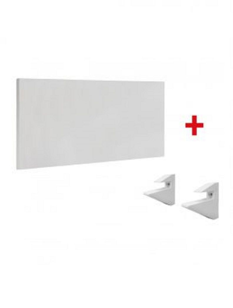 Repisa Flotante MDP + 2 soportes 60x25cm 20kg Blanco Brasforma - KPB60x25x1,5UV