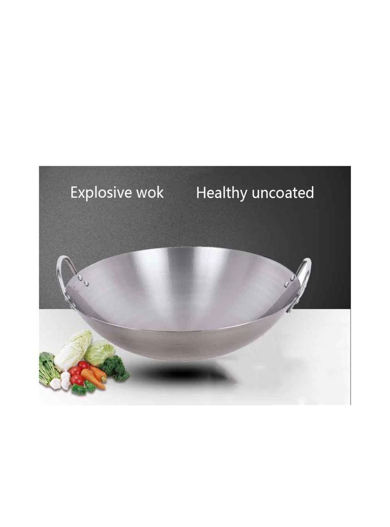 Disco Wok 50cm Acero Inoxidable color plateado-1