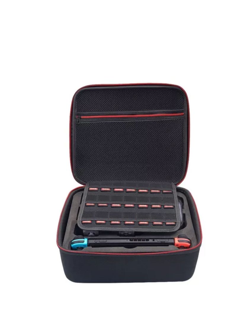 Maleta Para Nintendo Switch Consola Rigida Correa De Hombro color negro-1