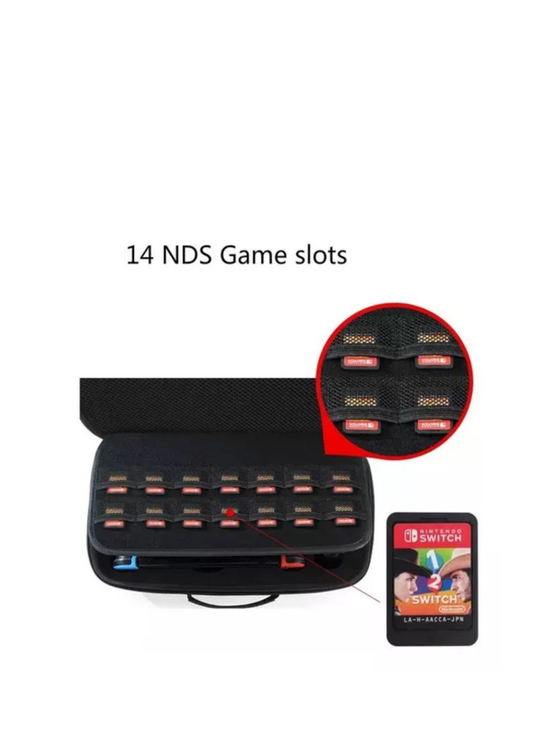 Maleta Para Nintendo Switch Consola Rigida Correa De Hombro color negro-2