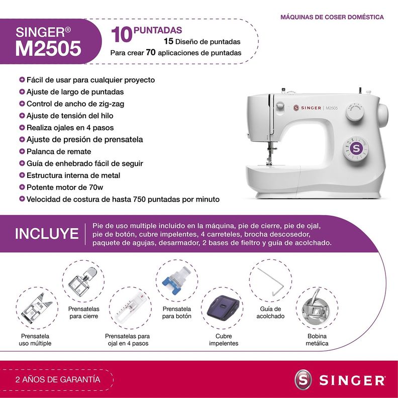 Máquina De Coser Singer M2505-1