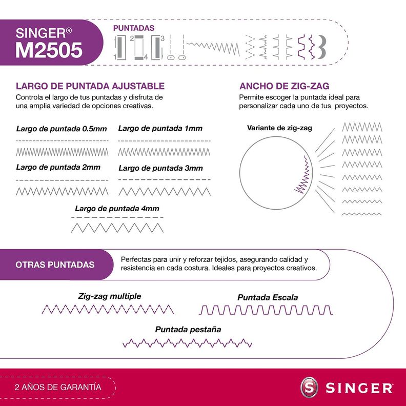 Máquina De Coser Singer M2505-2
