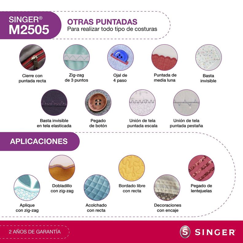 Máquina De Coser Singer M2505-3