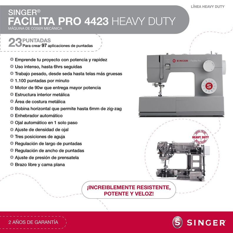 Máquina de coser Singer Facilita pro 4423-1