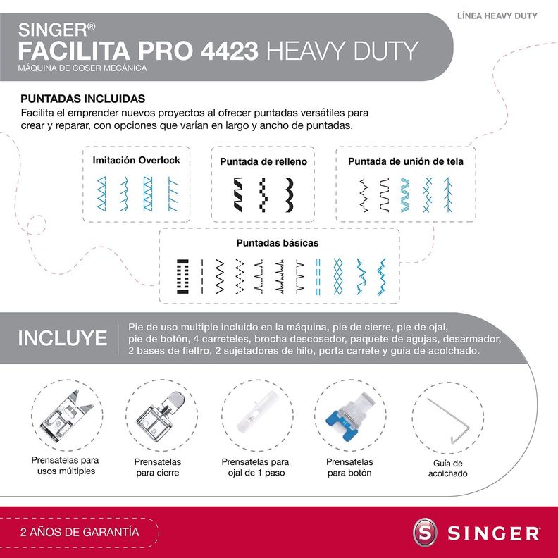 Máquina de coser Singer Facilita pro 4423-2