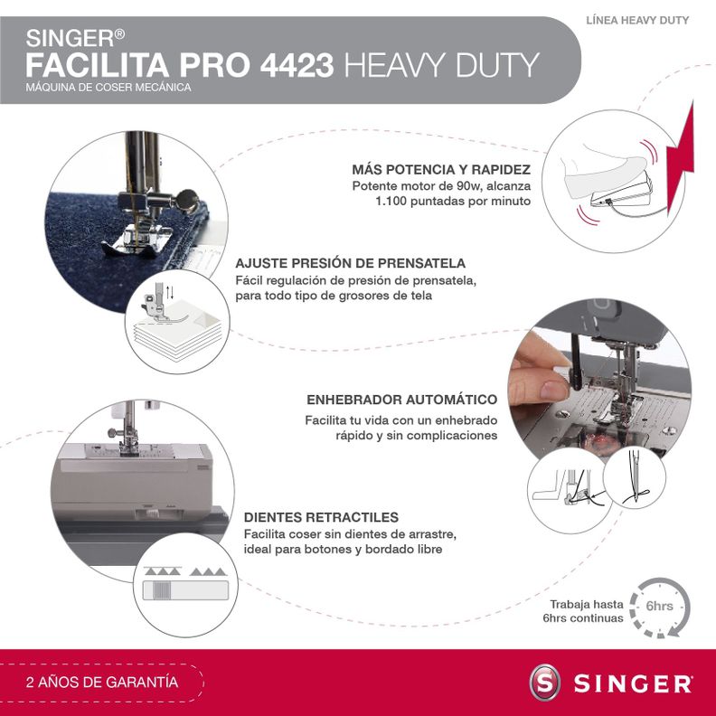 Máquina de coser Singer Facilita pro 4423-4