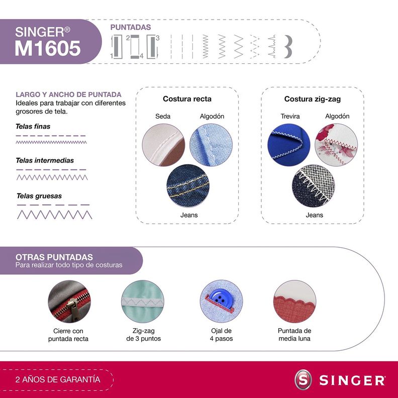 Máquina De Coser Singer M1605-2