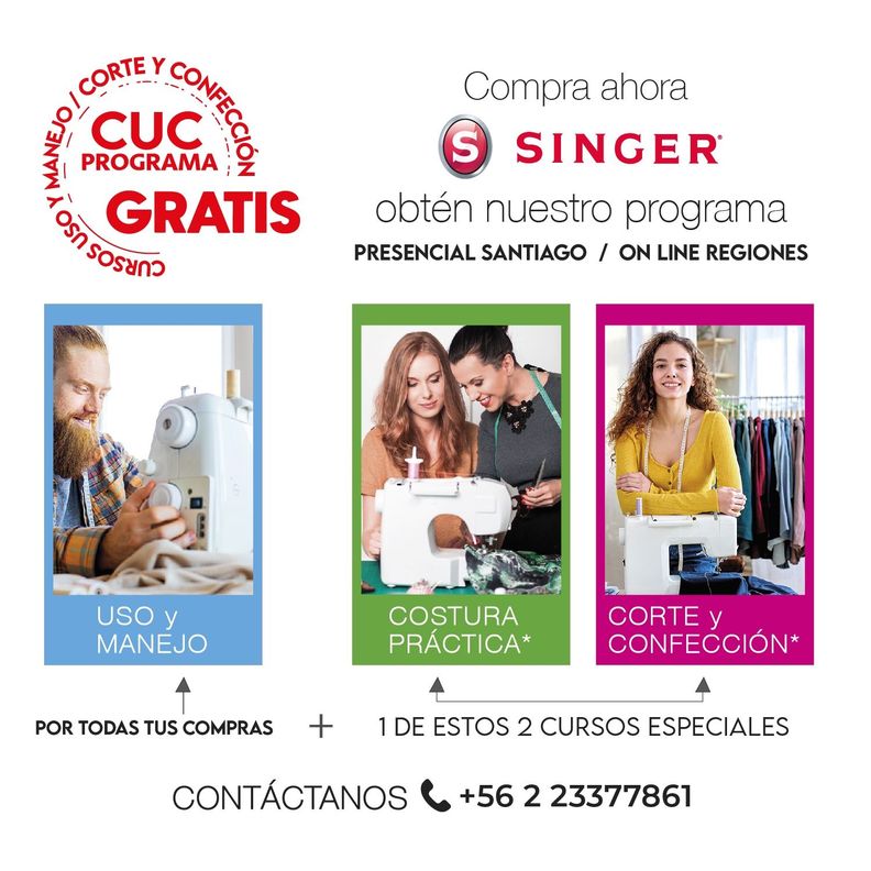 Máquina de coser Recta Zig Zag Singer M2605-8