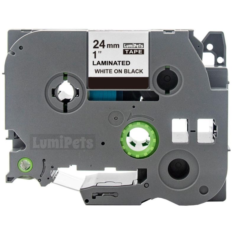 Cinta Tze-355 Para Rotuladora Brother Modelo Pt, 24mm X 8m-0