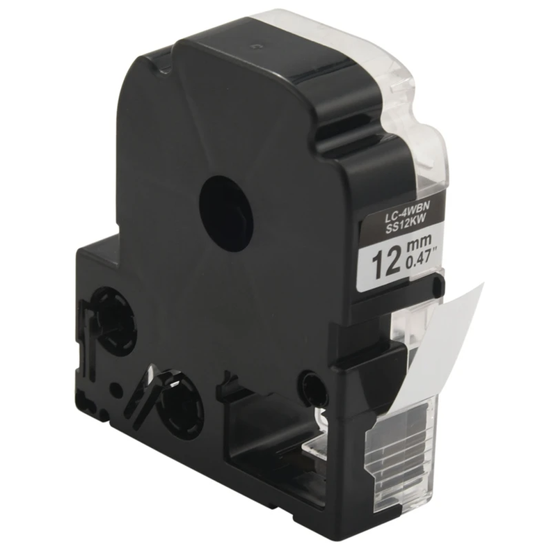 Cinta Tipo LK-4WBN para Rotuladora Epson 12mm x 8m Blanca-1