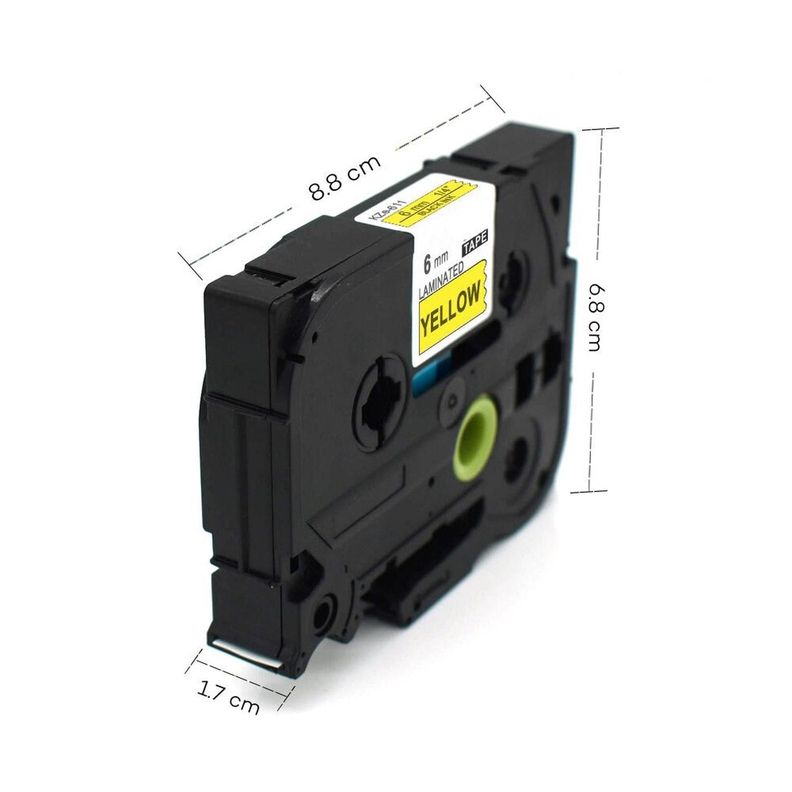 Cinta Tze-611 Para Rotuladora Brother Modelo Pt, 6mm X 8m-1