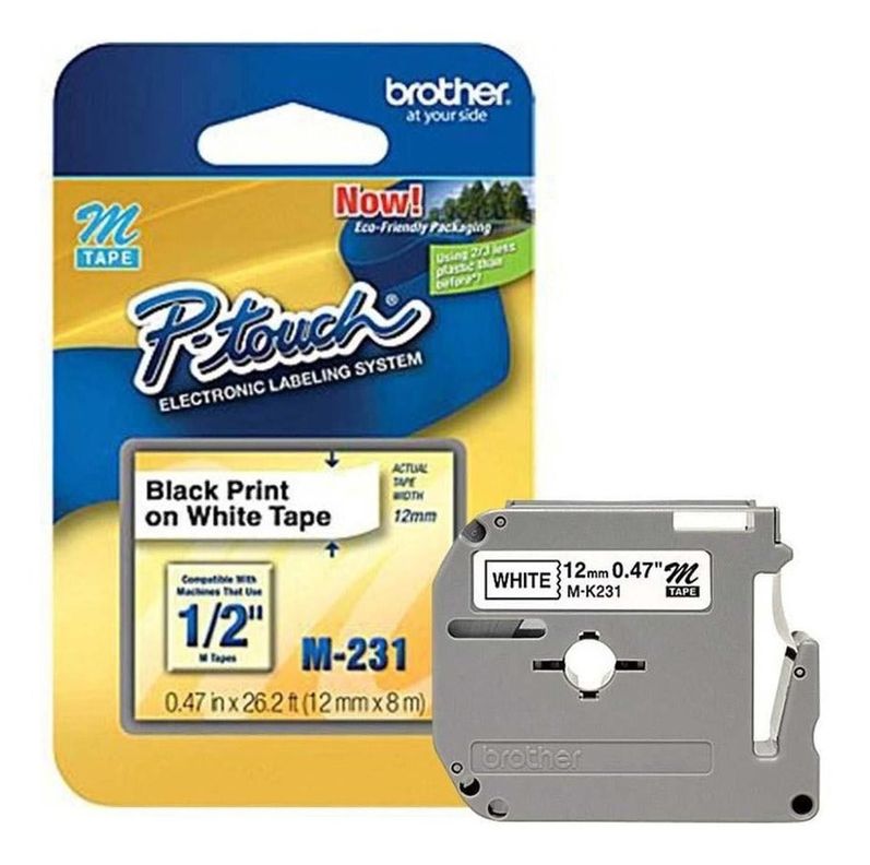 Cinta Rotuladora M-231 | Brother | 12mm x 8m-0