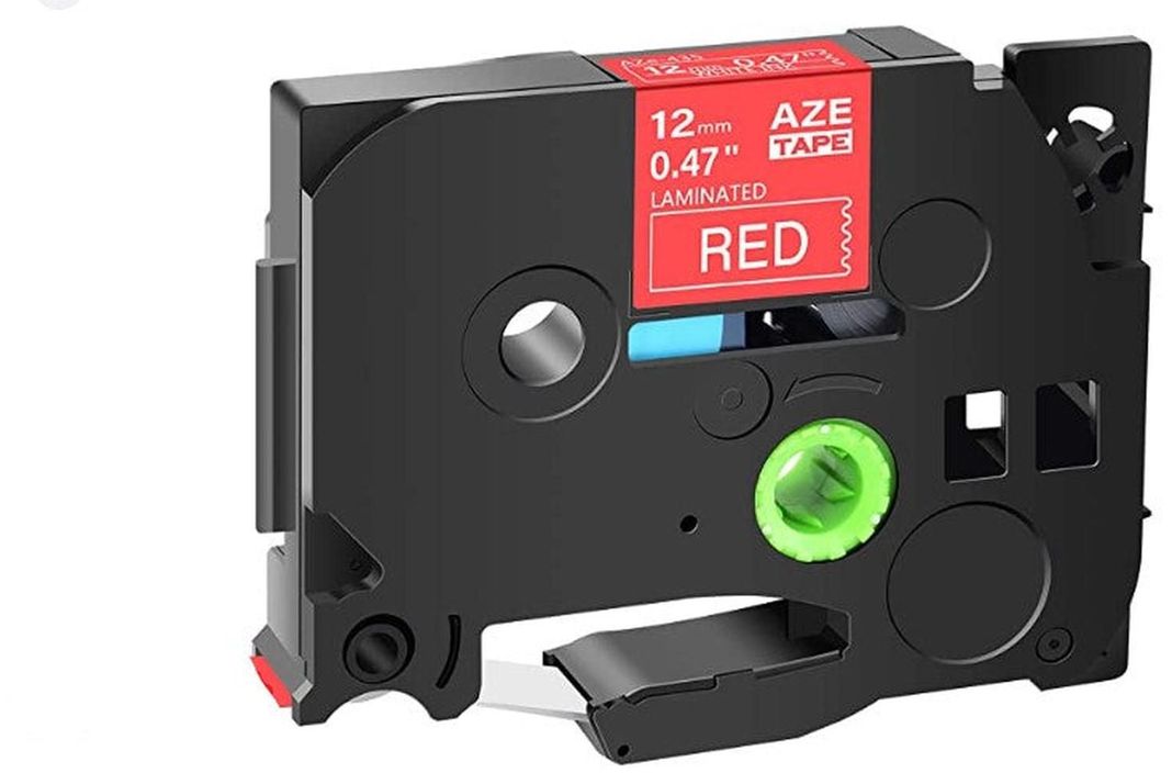Cinta Tze-435 Para Rotuladora Brother Modelo Pt, 12mm X 8m-0