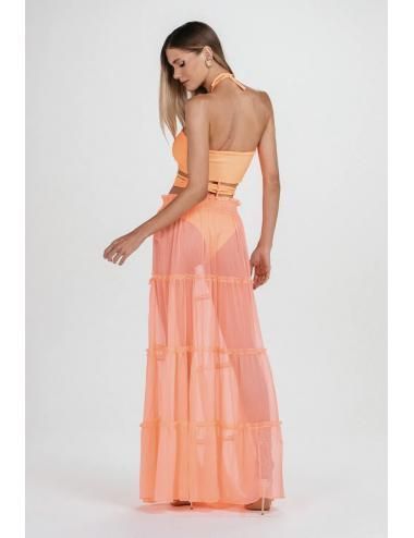 Falda Mirela Naranja Charth-1
