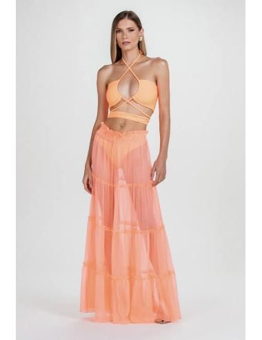 Falda Mirela Naranja Charth-0