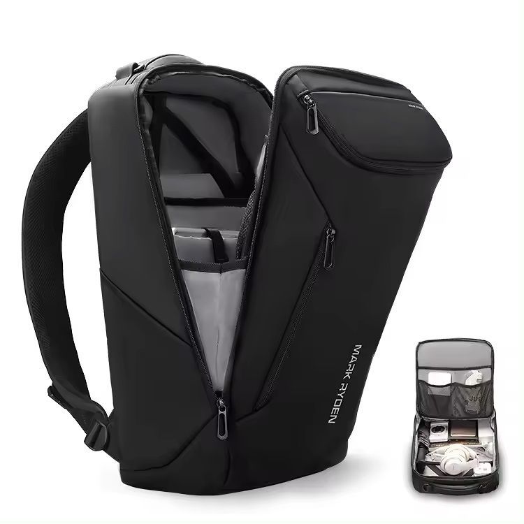 Mochila Impermeable Multifuncional Carga USB Ideal Viajes y Oficina-3