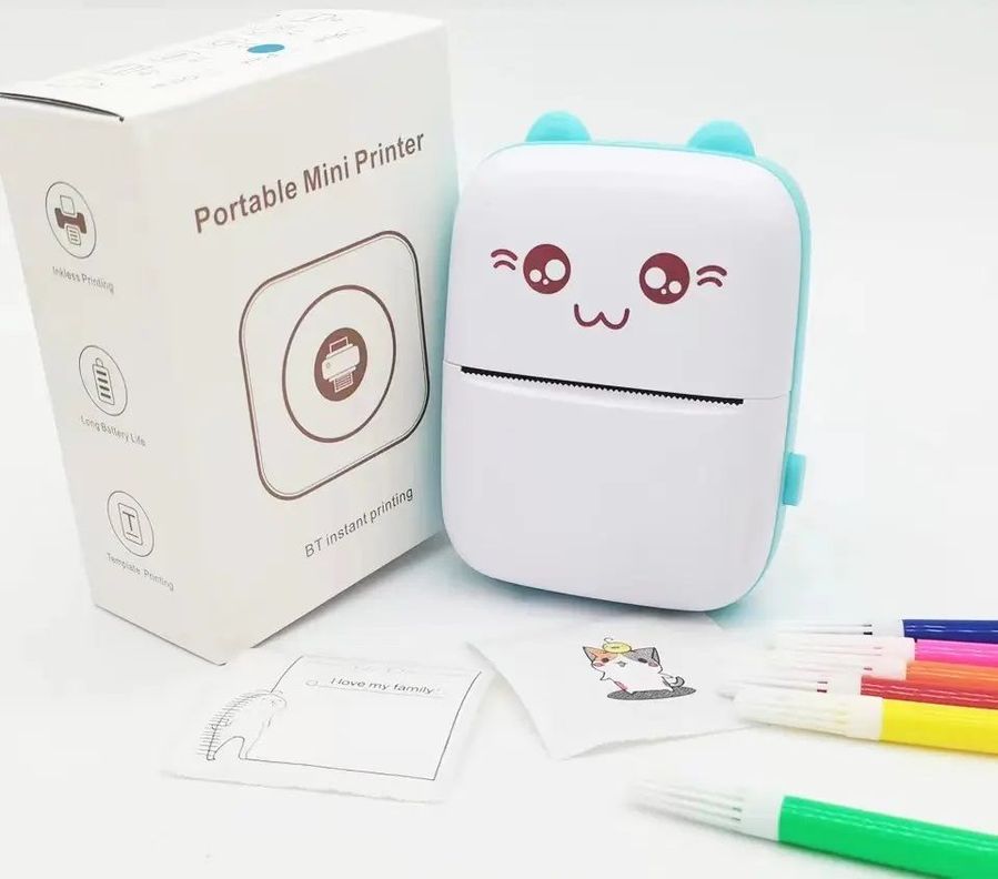 Mini Impresora Térmica Portátil de etiquetas Inalámbrica Adhesivo-5